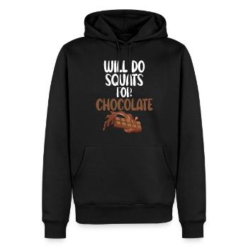 Schokoladenliebhaber Geschenke - Männer Premium Bio Hoodie - Schwarz - Vorne - Nico (187cm)