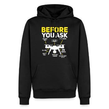 Quadcopter Drone Pilot - Funny Drone Pilot - Männer Premium Bio Hoodie - Schwarz - Vorne - Nico (187cm)