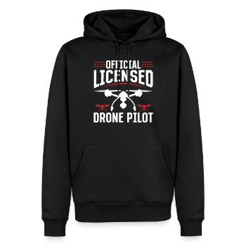 Drone Pilot - Official Licensed Drone Pilot - Männer Premium Bio Hoodie - Schwarz - Vorne - Nico (187cm)