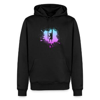 Tennis - Männer Premium Bio Hoodie - Schwarz - Vorne - Nico (187cm)