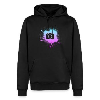 Fotografie - Männer Premium Bio Hoodie - Schwarz - Vorne - Nico (187cm)