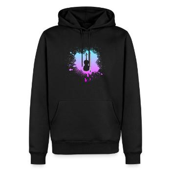 Geige - Männer Premium Bio Hoodie - Schwarz - Vorne - Nico (187cm)