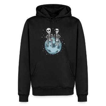 Clarinet Mon Skeleton Music Gift Clarinet - Men’s Premium Organic Hoodie - black - Front - Nico (187cm)