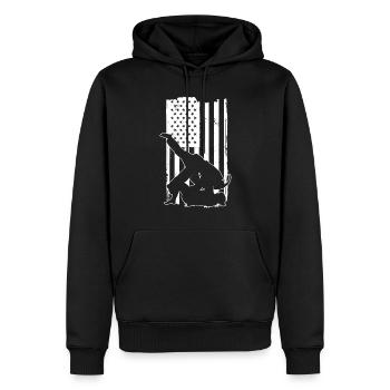 Jujutsu USA Flag Jiu Jitsu Arts Martiaux MMA - Sweat à capuche Premium bio Homme - noir - Devant - Nico (187cm)