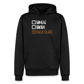 Schokoladenliebhaber Geschenke - Männer Premium Bio Hoodie - Schwarz - Vorne - Nico (187cm)