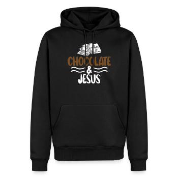 Schokoladenliebhaber Geschenke - Männer Premium Bio Hoodie - Schwarz - Vorne - Nico (187cm)