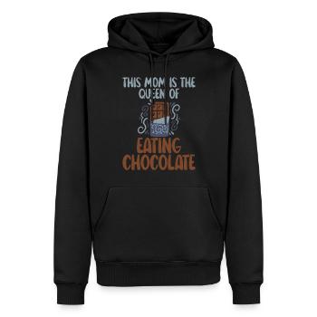 Cadeaux pour amateurs de chocolat - Sweat à capuche Premium bio Homme - noir - Devant - Nico (187cm)
