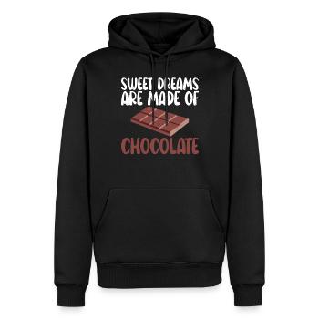 Schokoladenliebhaber Geschenke - Männer Premium Bio Hoodie - Schwarz - Vorne - Nico (187cm)