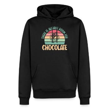 Schokoladenliebhaber Geschenke - Männer Premium Bio Hoodie - Schwarz - Vorne - Nico (187cm)