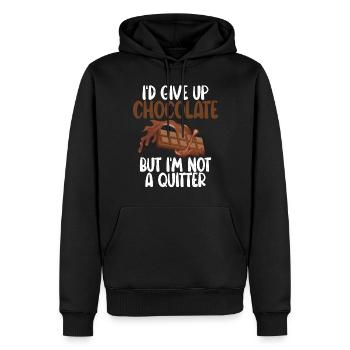 Schokoladenliebhaber Geschenke - Männer Premium Bio Hoodie - Schwarz - Vorne - Nico (187cm)