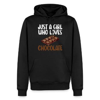 Schokoladenliebhaber Geschenke - Männer Premium Bio Hoodie - Schwarz - Vorne - Nico (187cm)