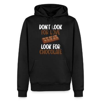 Schokoladenliebhaber Geschenke - Männer Premium Bio Hoodie - Schwarz - Vorne - Nico (187cm)