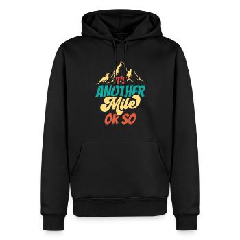 Eine Weitere Meile Oder So Wanderung Halbe Meile - Männer Premium Bio Hoodie - Schwarz - Vorne - Nico (187cm)