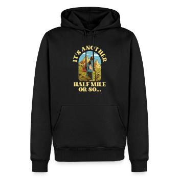 Es Ist Noch Eine Halbe Meile Oder So Wanderung - Männer Premium Bio Hoodie - Schwarz - Vorne - Nico (187cm)