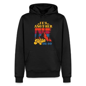 Eine Weitere Meile Oder So Wanderung Halbe Meile - Männer Premium Bio Hoodie - Schwarz - Vorne - Nico (187cm)