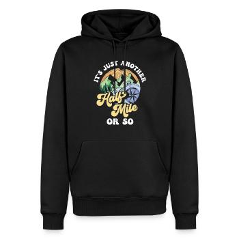 Es Ist Nur Eine Weitere Halbe Meile Oder So - Männer Premium Bio Hoodie - Schwarz - Vorne - Nico (187cm)