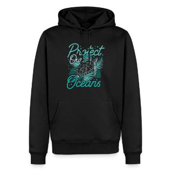 Schützt Unsere Ozeane Ocean Protection See Meer - Männer Premium Bio Hoodie - Schwarz - Vorne - Nico (187cm)