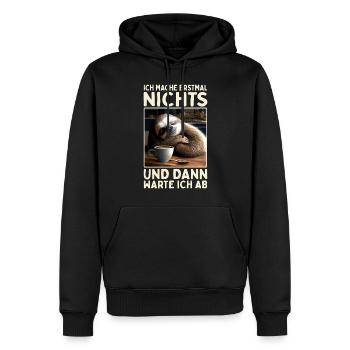 Ich Mache Erstmal Nichts Faul Müde Süßes Faultier - Männer Premium Bio Hoodie - Schwarz - Vorne - Nico (187cm)