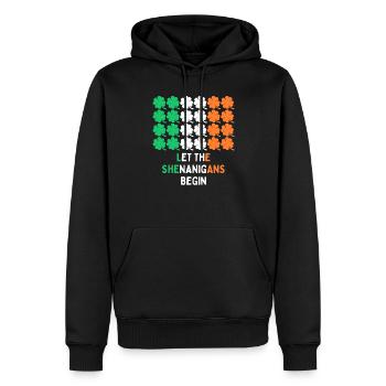 Fête de la Saint-Patrick Irlande Drapeau Clover Cadeau - Sweat à capuche Premium bio Homme - noir - Devant - Nico (187cm)