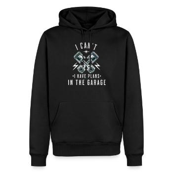 Citation mécanicien voiture moto cadeau, - Sweat à capuche Premium bio Homme - noir - Devant - Nico (187cm)