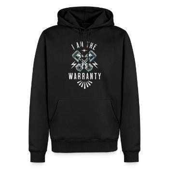 Mechaniker Spruch Auto Motorrad Geschenk, - Männer Premium Bio Hoodie - Schwarz - Vorne - Nico (187cm)