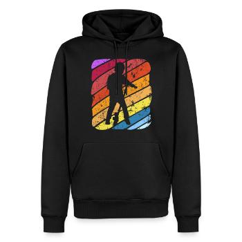 Scooter Stunt Roller für Kinder Retro - Männer Premium Bio Hoodie - Schwarz - Vorne - Nico (187cm)