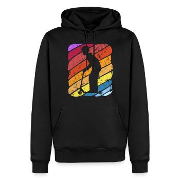 Scooter Stunt Roller für Kinder Retro - Männer Premium Bio Hoodie - Schwarz - Vorne - Nico (187cm)