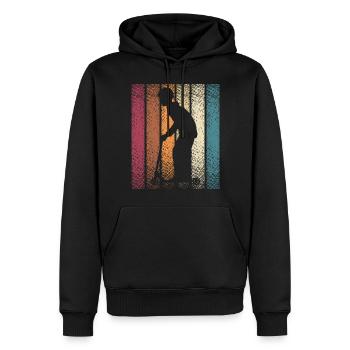 Scooter Stunt Roller für Kinder Retro - Männer Premium Bio Hoodie - Schwarz - Vorne - Nico (187cm)