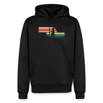 Scooter Stunt Roller für Kinder Retro - Männer Premium Bio Hoodie - Schwarz - Vorne - Nico (187cm)