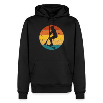 Scooter Stunt Roller für Kinder Retro - Männer Premium Bio Hoodie - Schwarz - Vorne - Nico (187cm)