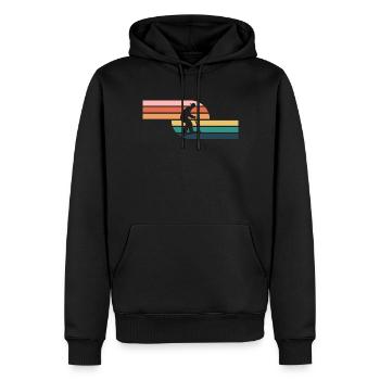 Scooter Stunt Roller für Kinder Retro - Männer Premium Bio Hoodie - Schwarz - Vorne - Nico (187cm)