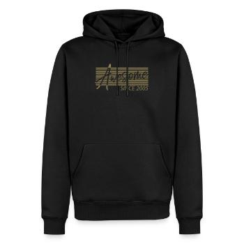 Génial depuis 2005 anniversaire dictons rétro - Sweat à capuche Premium bio Homme - noir - Devant - Nico (187cm)