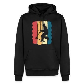 Scooter Stunt Roller für Kinder Retro - Männer Premium Bio Hoodie - Schwarz - Vorne - Nico (187cm)