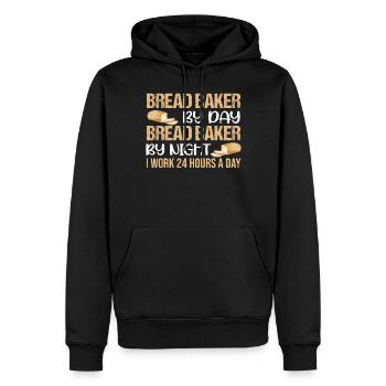 Bread Baker By Day Bread Baker By Night I Work 24 - Männer Premium Bio Hoodie - Schwarz - Vorne - Nico (187cm)