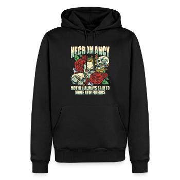 Conception de nécromancien mort-vivant pour un sataniste - Sweat à capuche Premium bio Homme - noir - Devant - Nico (187cm)