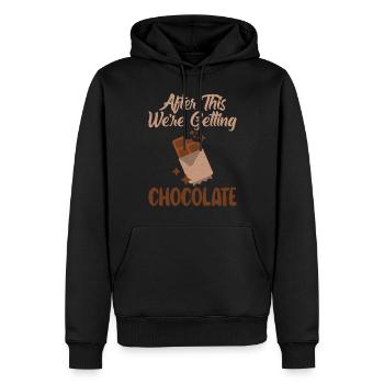 Cadeaux pour amateurs de chocolat - Sweat à capuche Premium bio Homme - noir - Devant - Nico (187cm)