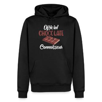 Cadeaux pour amateurs de chocolat - Sweat à capuche Premium bio Homme - noir - Devant - Nico (187cm)