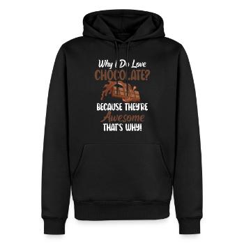 Schokoladenliebhaber Geschenke - Männer Premium Bio Hoodie - Schwarz - Vorne - Nico (187cm)