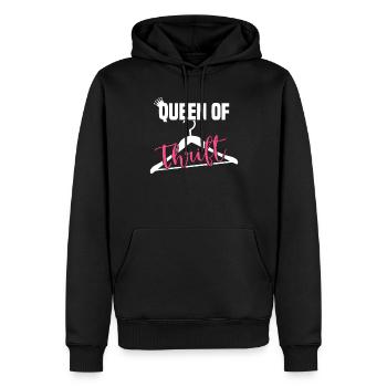 Magasin d’occasion Eco Hipster d’occasion - Sweat à capuche Premium bio Homme - noir - Devant - Nico (187cm)