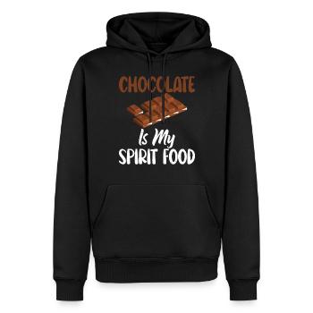 Cadeaux pour amateurs de chocolat - Sweat à capuche Premium bio Homme - noir - Devant - Nico (187cm)