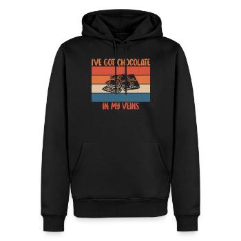 Schokoladenliebhaber Geschenke - Männer Premium Bio Hoodie - Schwarz - Vorne - Nico (187cm)