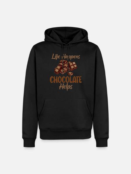 Chocolate Lover Gifts - Men’s Premium Organic Hoodie - black