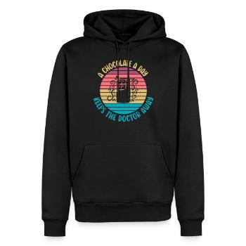 Schokoladenliebhaber Geschenke - Männer Premium Bio Hoodie - Schwarz - Vorne - Nico (187cm)