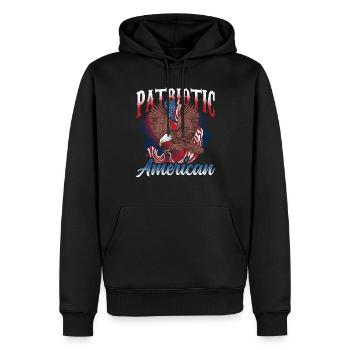 Patriotique américain Patriote Patriotique - Sweat à capuche Premium bio Homme - noir - Devant - Nico (187cm)