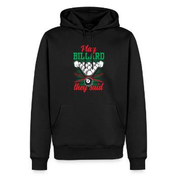 Billard Spielen Sie Sagten Spieler Pool Billiard - Männer Premium Bio Hoodie - Schwarz - Vorne - Nico (187cm)