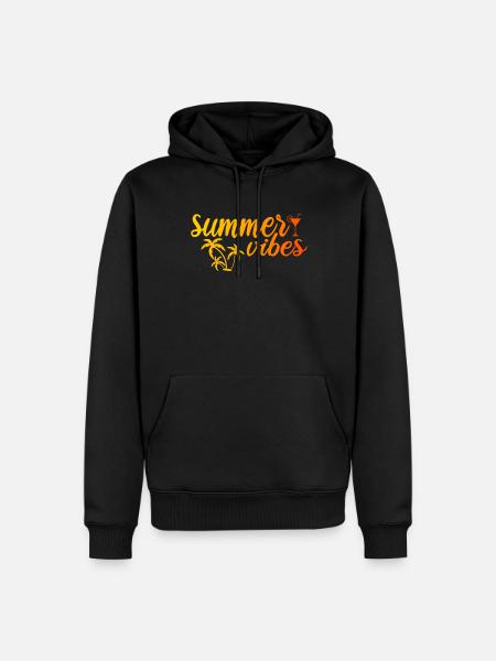 Summer - Men’s Premium Organic Hoodie - black