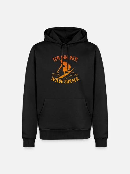 Citation de surf - Sweat à capuche Premium bio Homme - noir