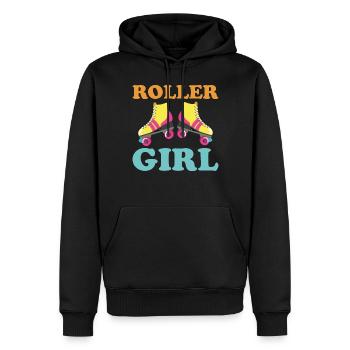 Roller Skating - Roller Girl - Sweat à capuche Premium bio Homme - noir - Devant - Nico (187cm)