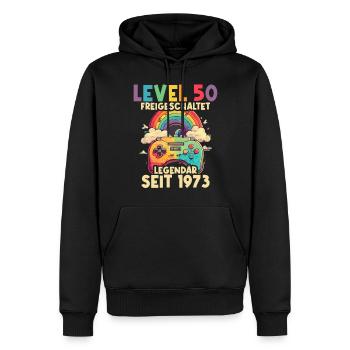 1973 Level 50 Jahre Gaming 50er 50 Geburtstag - Männer Premium Bio Hoodie - Schwarz - Vorne - Nico (187cm)