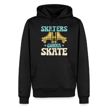 Roller Skating - Skaters Gonna Skate - Männer Premium Bio Hoodie - Schwarz - Vorne - Nico (187cm)